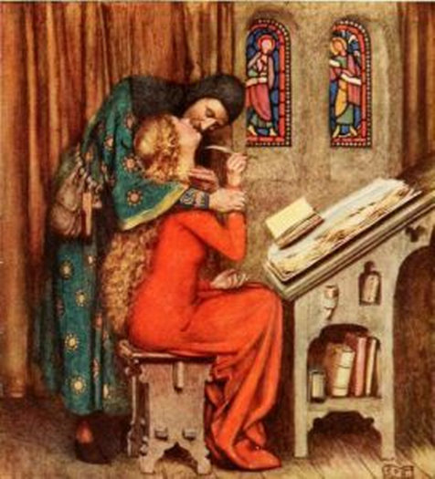 Abelardo y Eloisa besandose | Medievallink