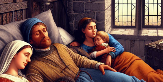 familia medieval durmiendo sueno bifasico1 | Medievallink
